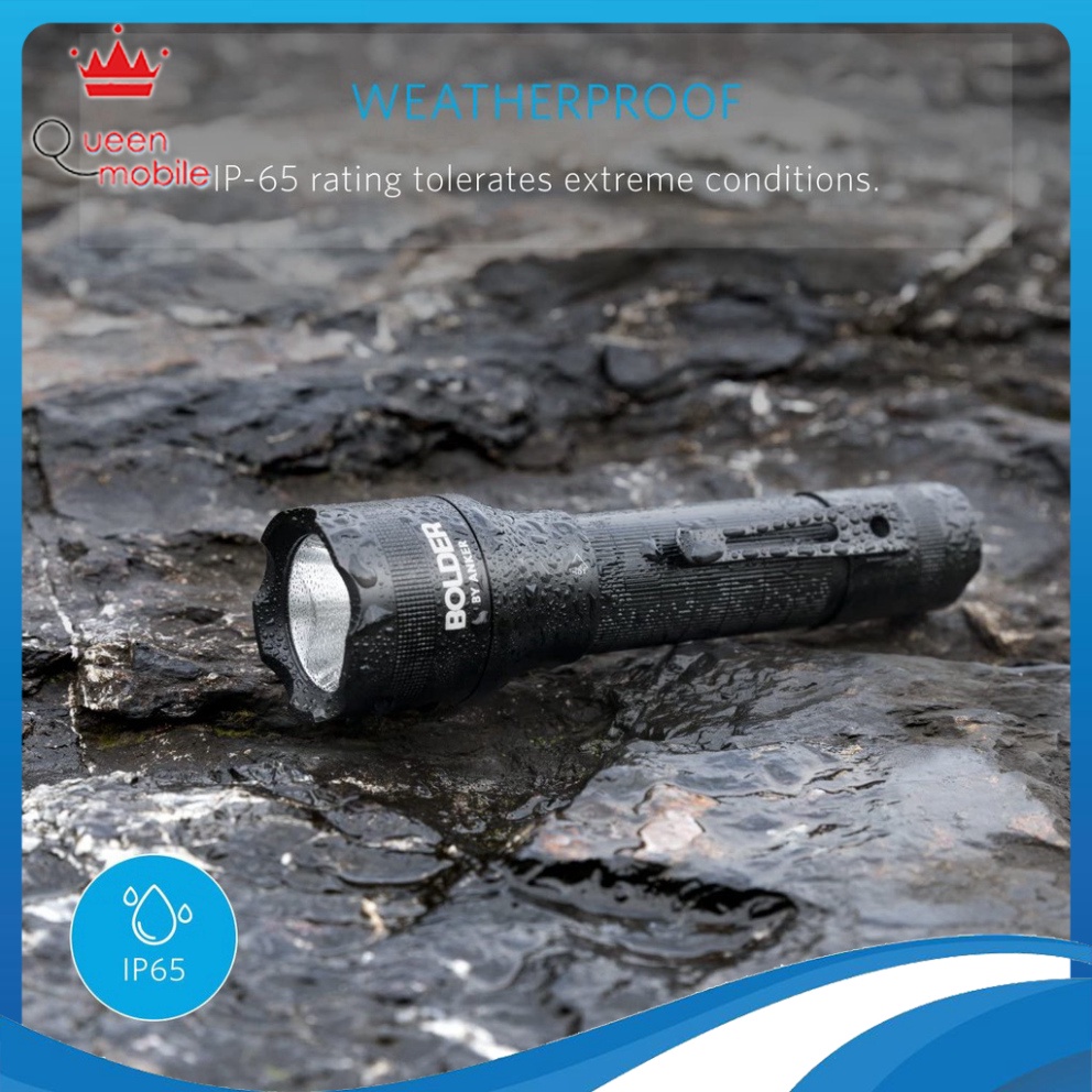 Đèn pin Anker Bolder LC40 pin sạc, 400 lumen, 5 chế độ sáng, chống nước ip65 - CHÍNH HÃNG PHÂN PHỐI, BẢO HÀNH 18 THÁNG [