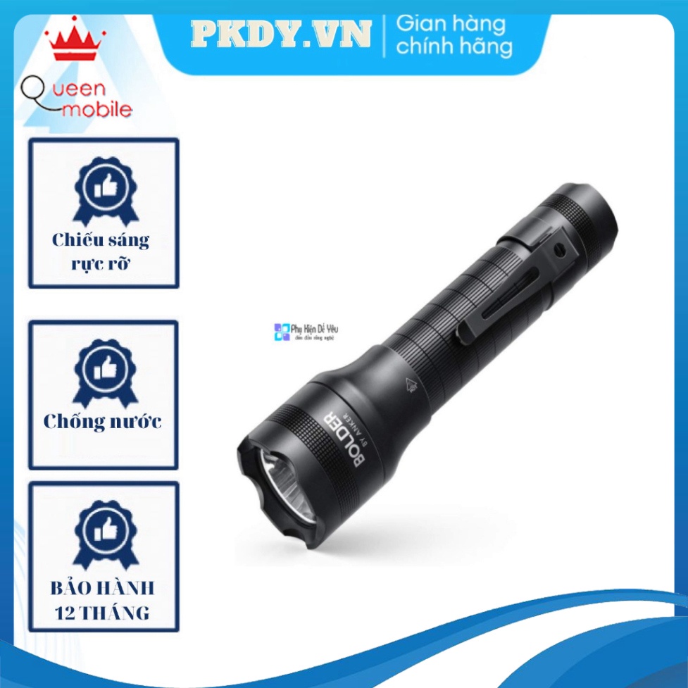 Đèn pin Anker Bolder LC40 pin sạc, 400 lumen, 5 chế độ sáng, chống nước ip65 - CHÍNH HÃNG PHÂN PHỐI, BẢO HÀNH 18 THÁNG [