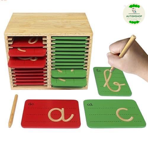 Bộ Luyện Viết Chữ ⚡ DEAL SỐC ⚡ Bộ tập viết Montessori có hộp đựng, giáo dục bé luyện nét bút