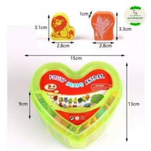 Bộ đồ chơi xâu hạt ⚡ TOP BÁN CHẠY ⚡ Đồ chơi xâu hạt gỗ trái tim phát triển tư duy cho bé