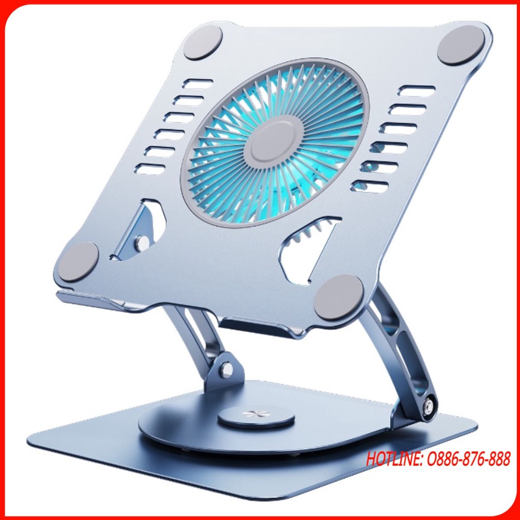 T628G Giá đỡ tản nhiệt quạt FAN to cao cấp kết hợp xoay 360 tiện lợi cho máy 11-16 inch, Làm mát, điều chỉnh hướng dùng