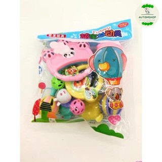 Combo set 7 món đồ chơi lục lạc cho bé