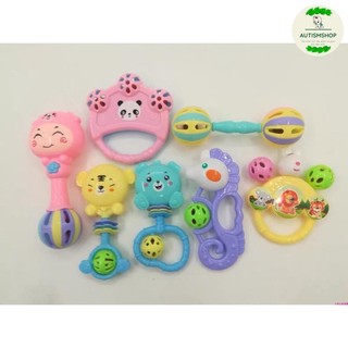 Combo set 7 món đồ chơi lục lạc cho bé