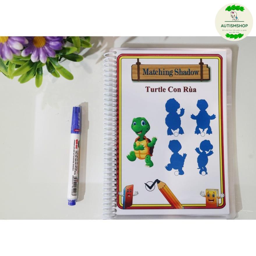 Học liệu cho bé - Tìm hình bóng phù hợp - nối hình với bóng phát triển tư duy cho bé
