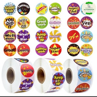 Sticker cuộn lời khen - 500 stickers - Nhãn dán khích lệ khen thưởng học tập