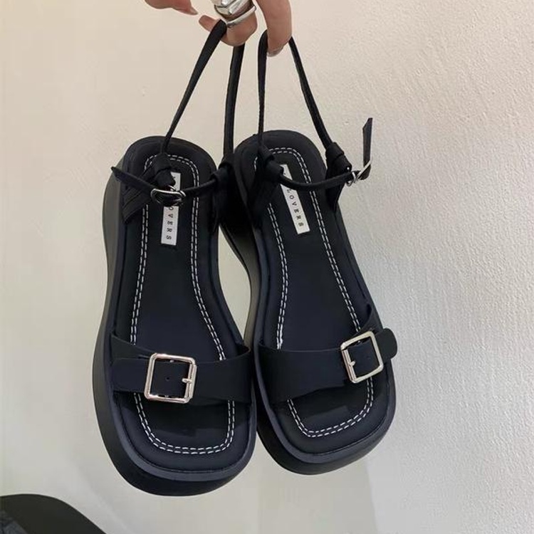 Sandal Dép Nữ Quai Khóa Vuông đế 5cm Planto