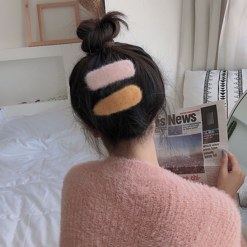 Kẹp tóc lông siêu cute, kẹp tóc kiểu hàn