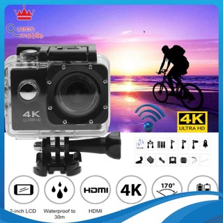 Camera hành trình chống nước chống rung 4k sport ultra hd dv, kết nối wifi - camera hành trình xe máy wifi [queen mobil