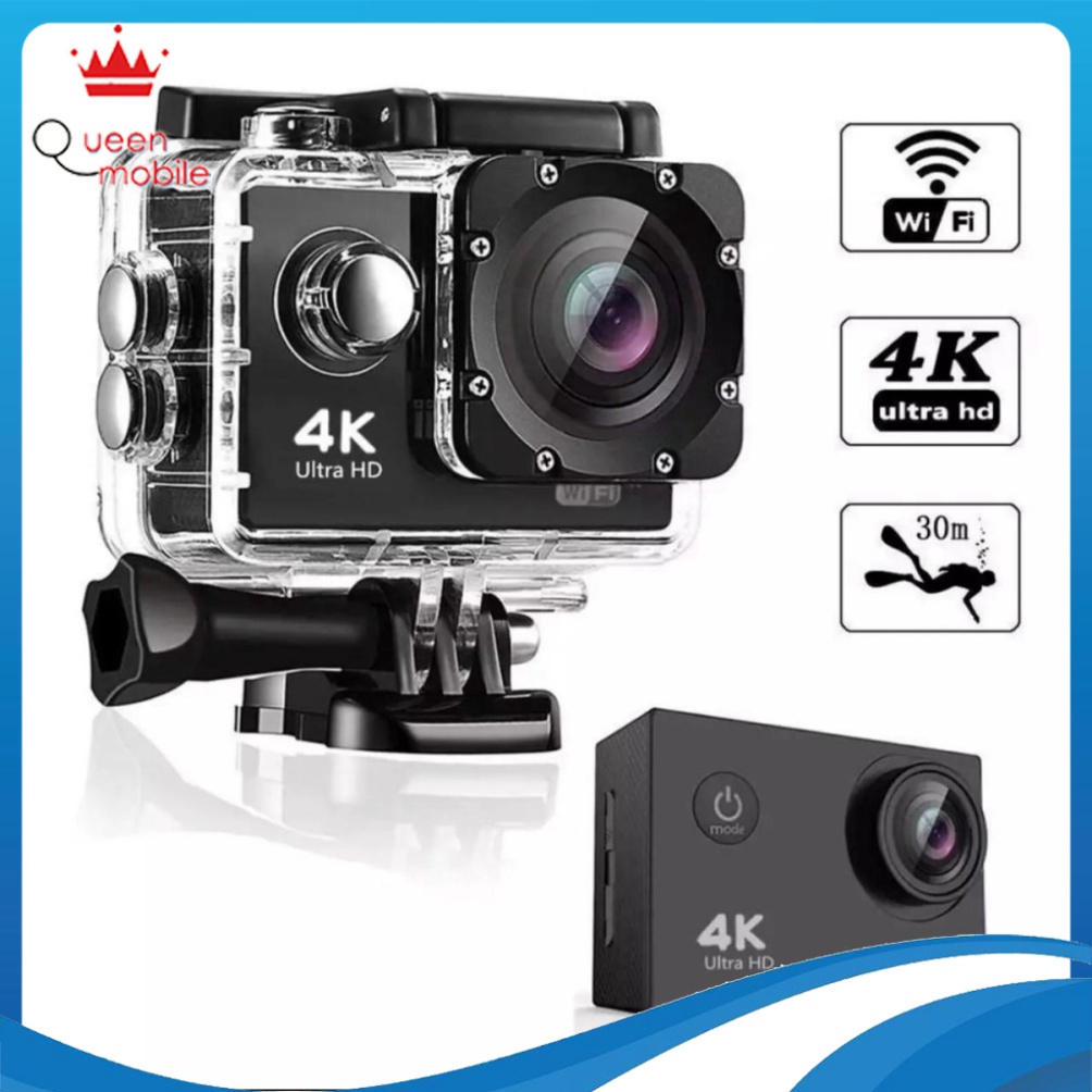 Camera hành trình chống nước chống rung 4K SPORT Ultra HD DV, kết nối wifi - CAMERA HÀNH TRÌNH XE MÁY WIFI [Queen Mobil