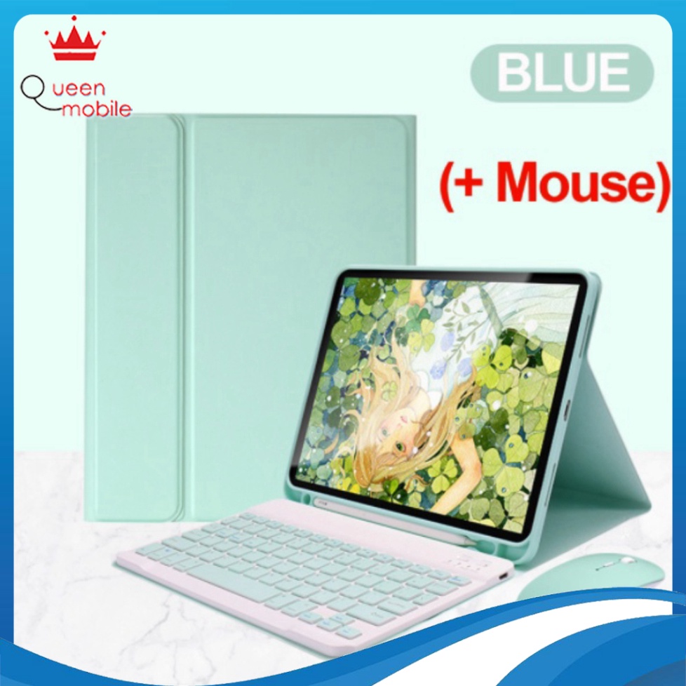Bao da ipad + Bàn phím + Chuột Bluetooth có ngăn đựng bút ốp ipad Air 4/Pro 11/10.5/9.7/Gen 5/6/7/8/9/10/Air 1/2/3/4/5 [