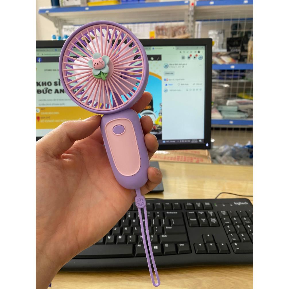 (BÁN SỈ) Quạt Cầm Tay Nhỏ Gọn Flower Mini Fan - Quạt Điện mini Tiện dụng (sỉ hót) | BigBuy360 - bigbuy360.vn