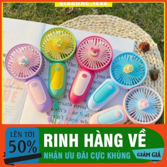 (BÁN SỈ) Quạt Cầm Tay Nhỏ Gọn Flower Mini Fan - Quạt Điện mini Tiện dụng (sỉ hót)