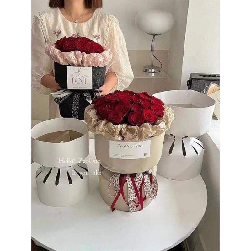 Cốt giấy bó hoa dáng tròn hottrend