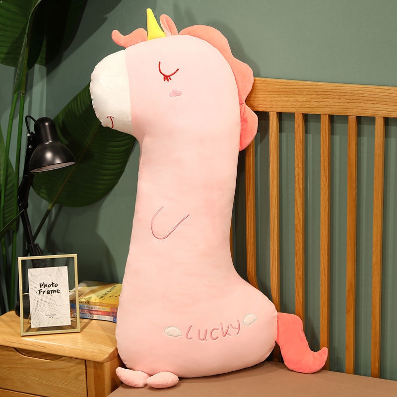 Gối Ôm Dài Hình Khủng Long / Chó Husky Nhồi Bông Có Thể Giặt Sạch