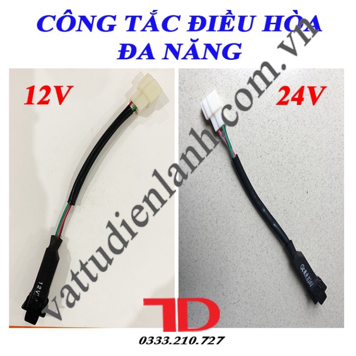 Công tắc điều hòa đa năng dạng dây KG013 rắc vuông 24V