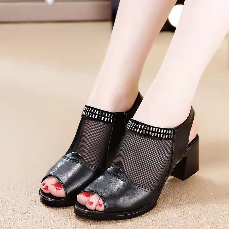 Sandal Cao Gót Thiết Kế Mới Cao Cấp Thời Trang Mùa Hè Dành Cho Người Lớn Tuổi