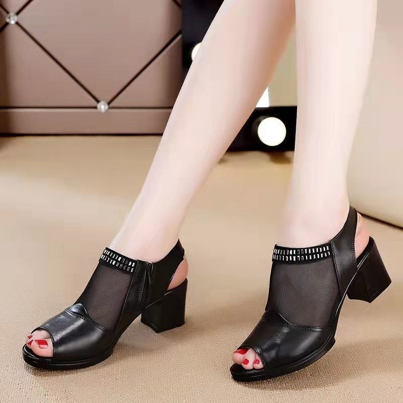 Sandal Cao Gót Thiết Kế Mới Cao Cấp Thời Trang Mùa Hè Dành Cho Người Lớn Tuổi