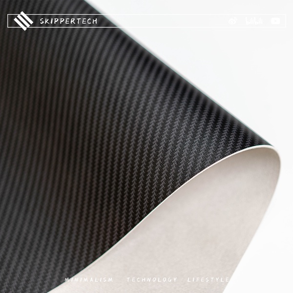 Tấm Lót Chuột Và Bàn Phím Máy Tính Da PU Họa Tiết Sợi Carbon Skippertech Kevlar