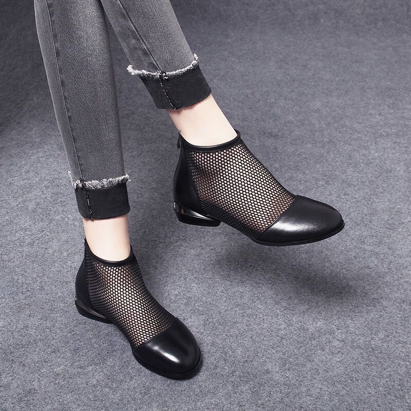 Giày Bốt Da Thật Đế Dày Thời Trang Mùa Hè 2023 Cho Nữ