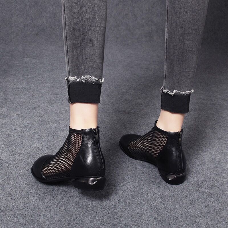 Giày Bốt Da Thật Đế Dày Thời Trang Mùa Hè 2023 Cho Nữ