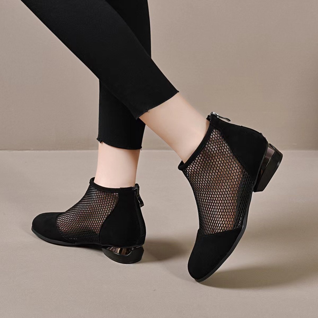 Giày Bốt Da Thật Đế Dày Thời Trang Mùa Hè 2023 Cho Nữ