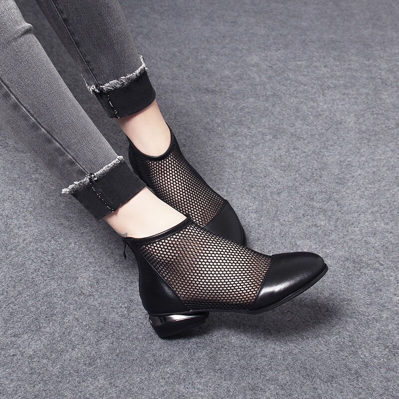 Giày Bốt Da Thật Đế Dày Thời Trang Mùa Hè 2023 Cho Nữ