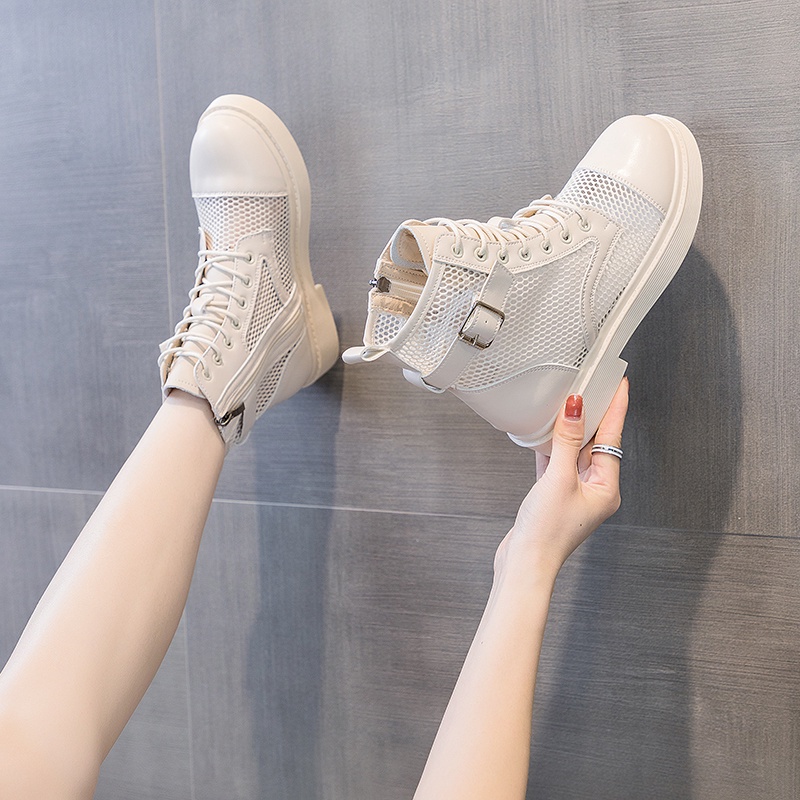 Giày Bốt Lưới Mỏng Thoáng Khí Thời Trang Hàn Quốc Mới 2023