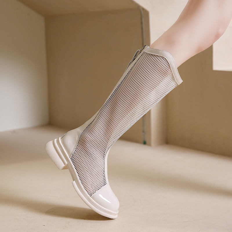 Giày Bốt Lưới Mỏng Thoáng Khí Thời Trang Xuân Hè 2023 Phong Cách Mới Cho Nữ