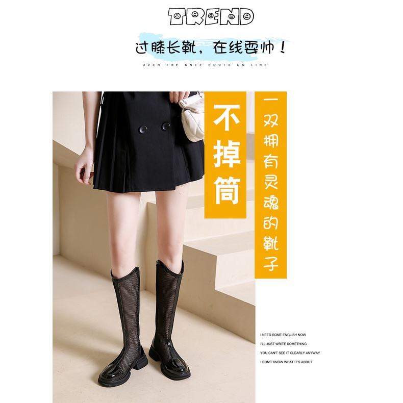 Giày Bốt Lưới Mỏng Thoáng Khí Thời Trang Xuân Hè 2023 Phong Cách Mới Cho Nữ