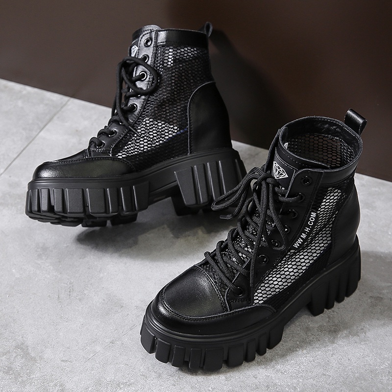 Giày Bốt Martin Mỏng Thoáng Khí Phong Cách Anh Quốc Thời Trang Xuân Hè 2023 Mới