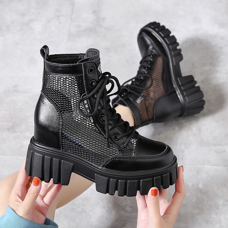 Giày Bốt Martin Mỏng Thoáng Khí Phong Cách Anh Quốc Thời Trang Xuân Hè 2023 Mới