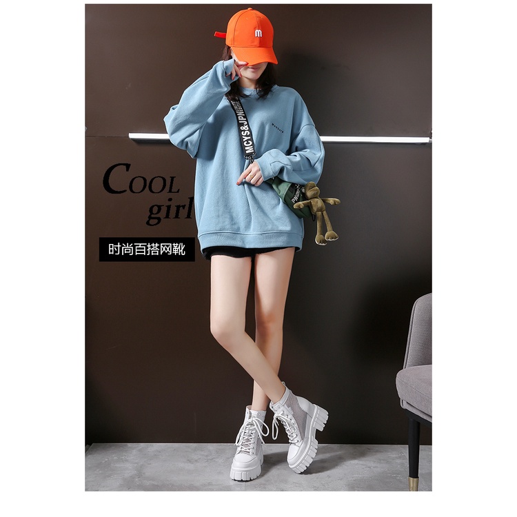 Giày Bốt Martin Mỏng Thoáng Khí Phong Cách Anh Quốc Thời Trang Xuân Hè 2023 Mới