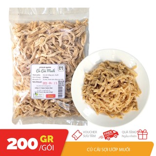 Túi 200gr củ cải muối nguyên liệu nấu ăn, món nước lèo
