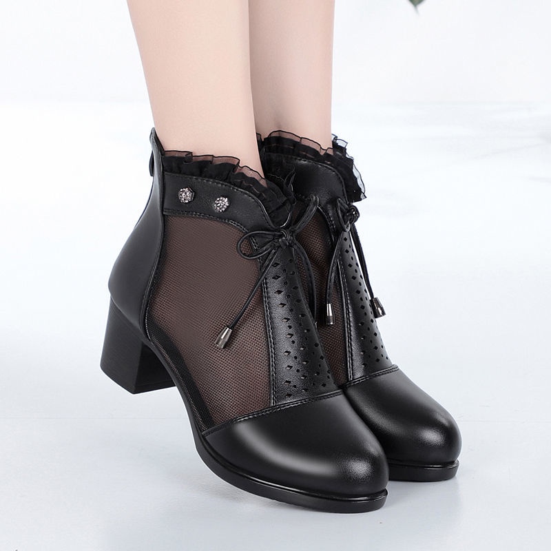 Giày Sandal Hở Ngón Đế Dày Phối Lưới Phong Cách Mùa Hè Mới Cho Nữ Dễ Phối Đồ Holl