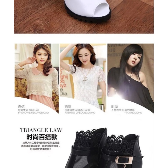 Giày Sandal Cao Gót Hở Mũi Phối Lưới Thời Trang Xuân Hè 2023 Cho Nữ