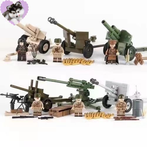 Mô Hình Đồ Chơi Lego Xe Hơi Quân Đội Chiến Tranh Thế Giới II Soviet Highg Cannon