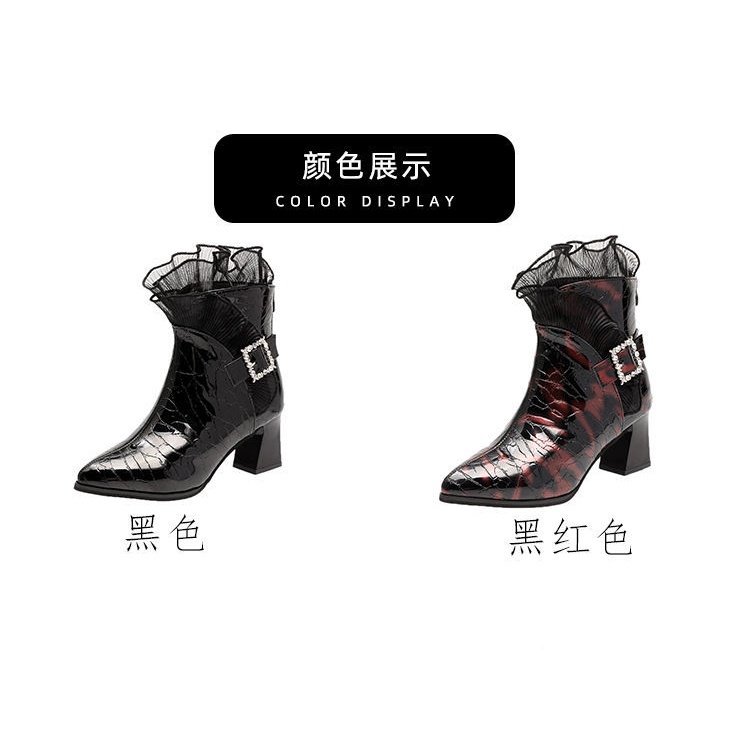 Giày Bốt Da Bóng Phong Cách Anh Quốc Thời Trang Mùa Thu 2022 Cho Nữ