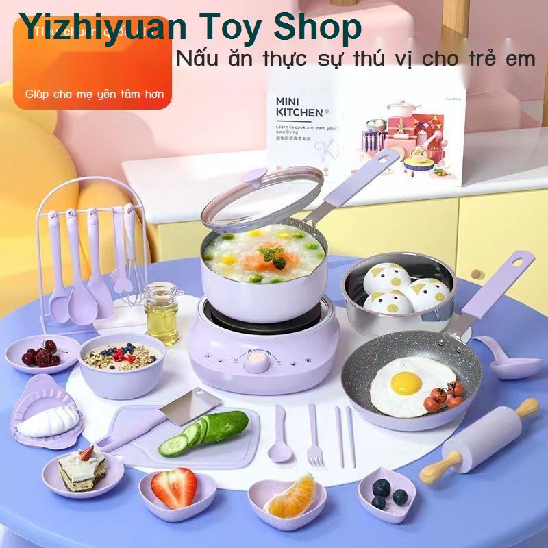 🔥 COD&Bán nóng 🌟Mini Kitchen True Cooking Full Set Đồ chơi nấu ăn cho trẻ em Đồ dùng nhà bếp nhỏ thực sự
