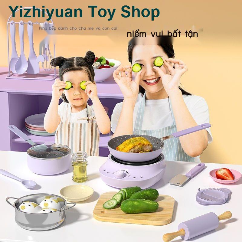 🔥 COD&Bán nóng 🌟Mini Kitchen True Cooking Full Set Đồ chơi nấu ăn cho trẻ em Đồ dùng nhà bếp nhỏ thực sự