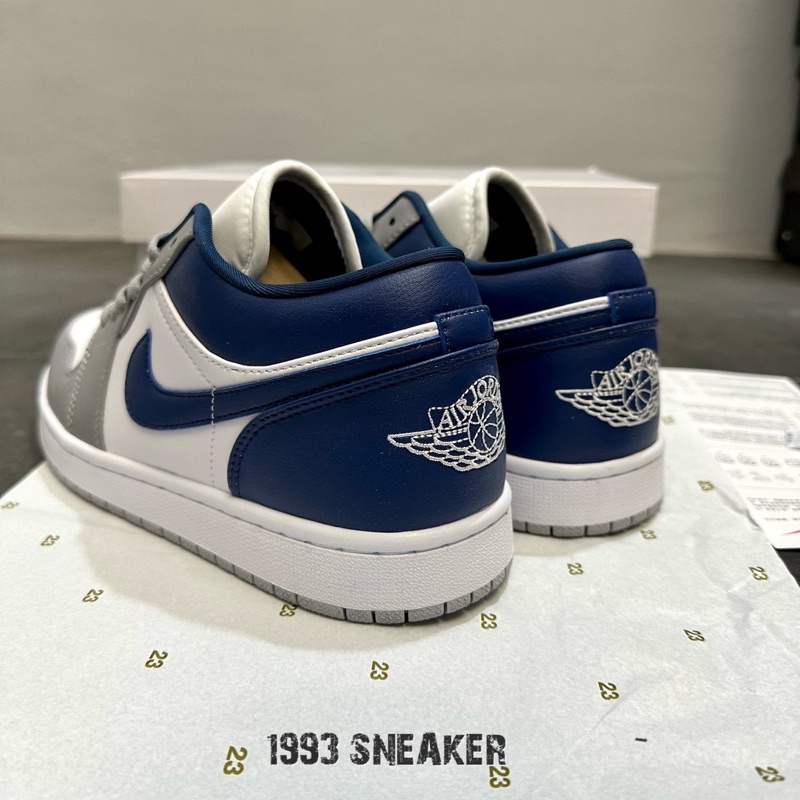 Giày Sneaker Cổ Thấp AJD1 Xám Xanh | Hàng nguyên box