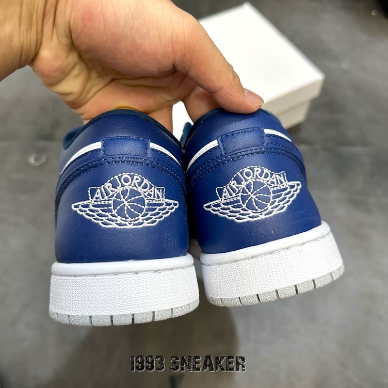 Giày Sneaker Cổ Thấp AJD1 Xám Xanh | Hàng nguyên box
