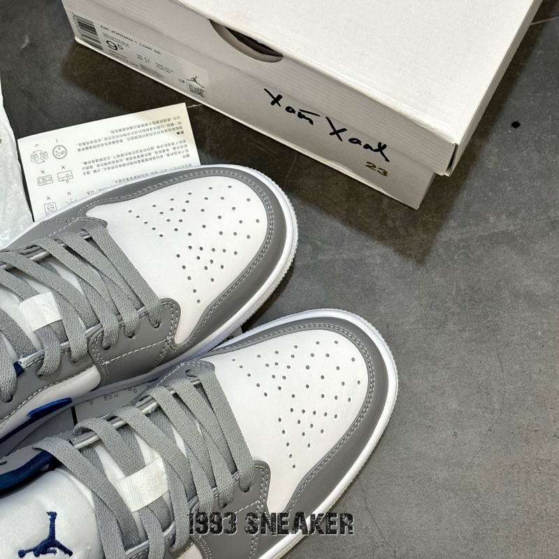 Giày Sneaker Cổ Thấp AJD1 Xám Xanh | Hàng nguyên box