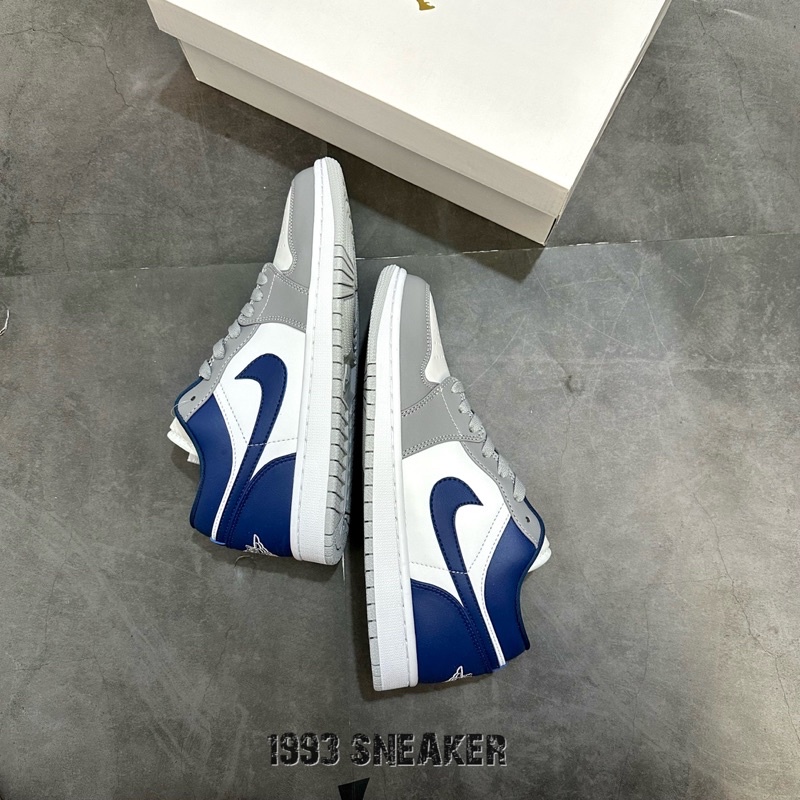 Giày Sneaker Cổ Thấp AJD1 Xám Xanh | Hàng nguyên box