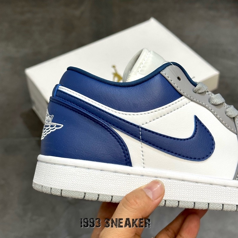 Giày Sneaker Cổ Thấp AJD1 Xám Xanh | Hàng nguyên box