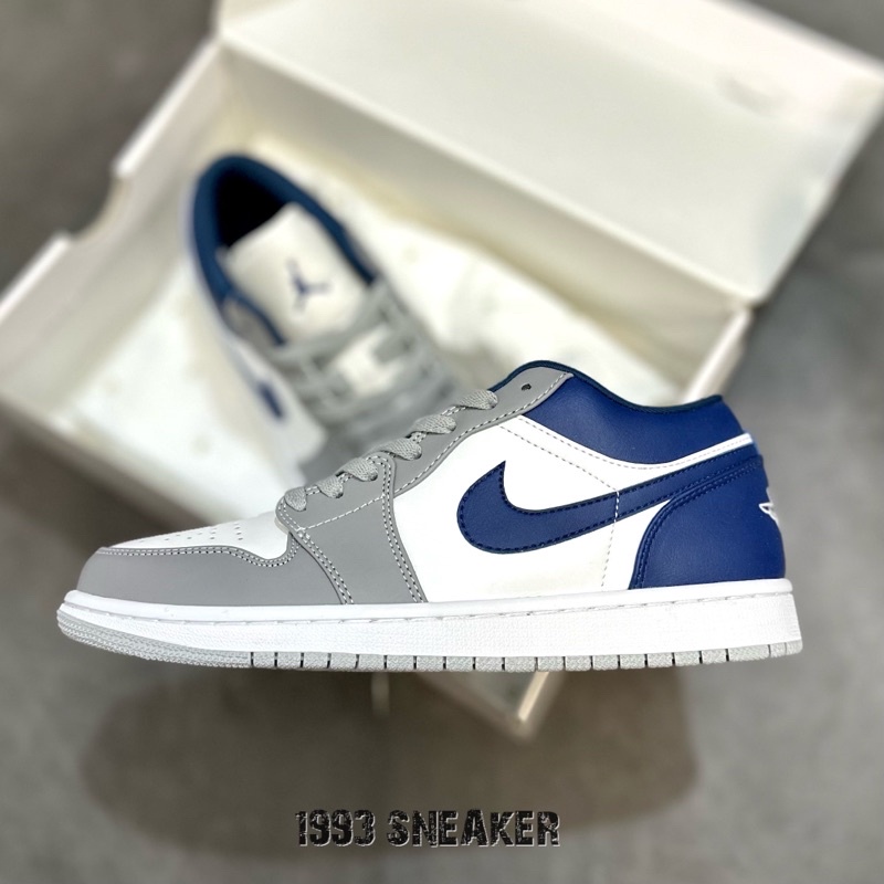 Giày Sneaker Cổ Thấp AJD1 Xám Xanh | Hàng nguyên box