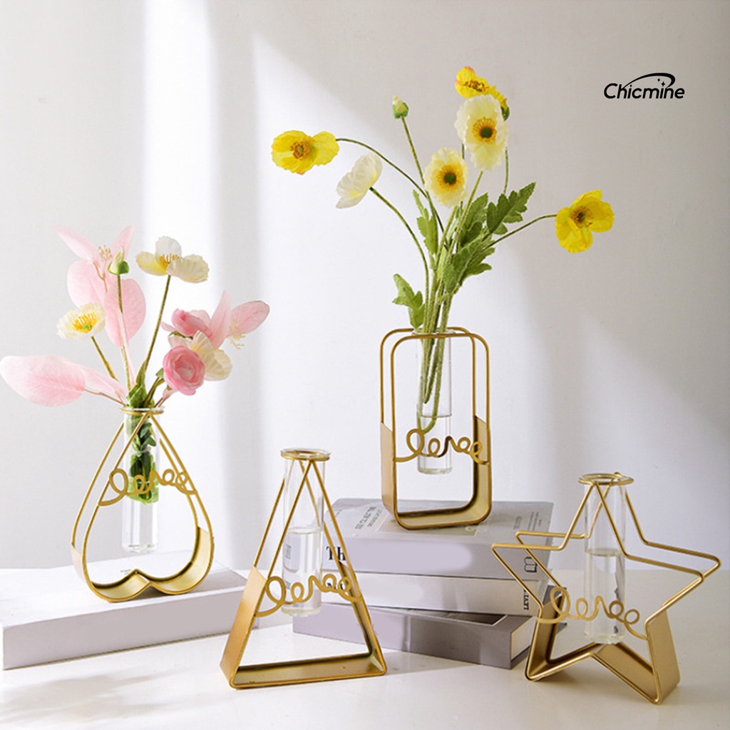 Chicmine Lọ Hoa Thủy Canh Bằng Sắt Chống Rò Rỉ Kiểu Dáng Đơn Giản