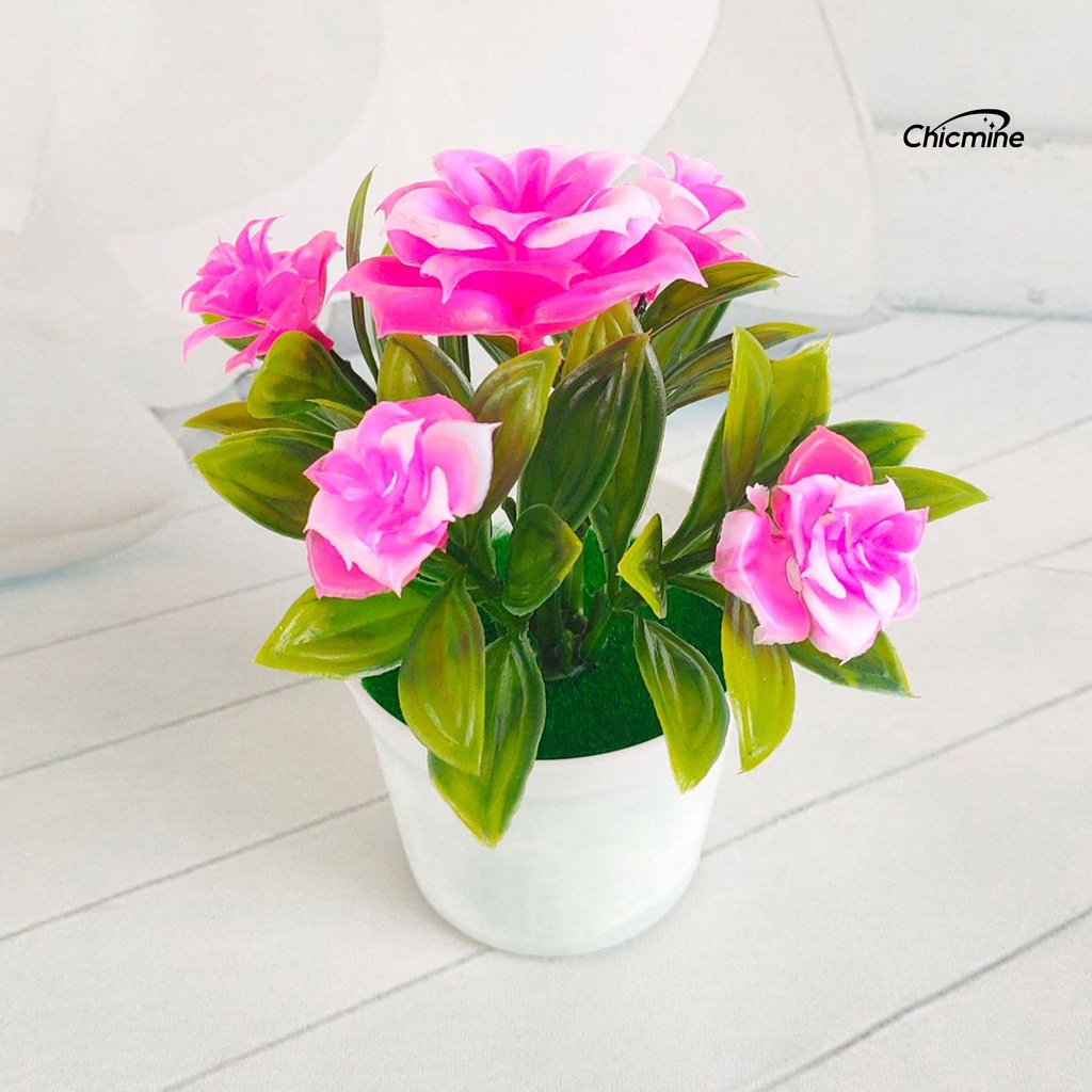 Chicmine Chậu Hoa Giả Bằng Nhựa Dùng Trang Trí Nhà Cửa