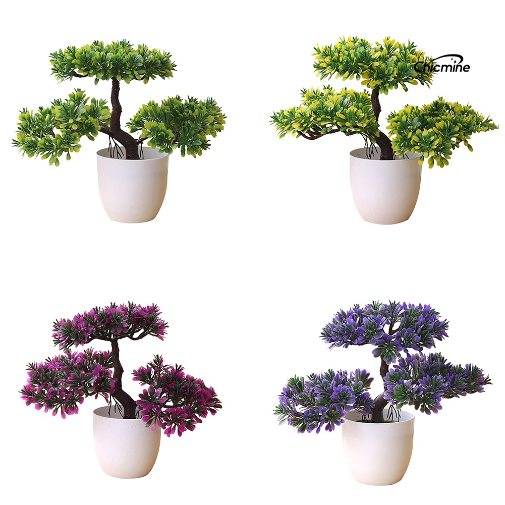 Chicmine Chậu Cây Bonsai Giả Trang Trí Nhà Cửa / Khách Sạn