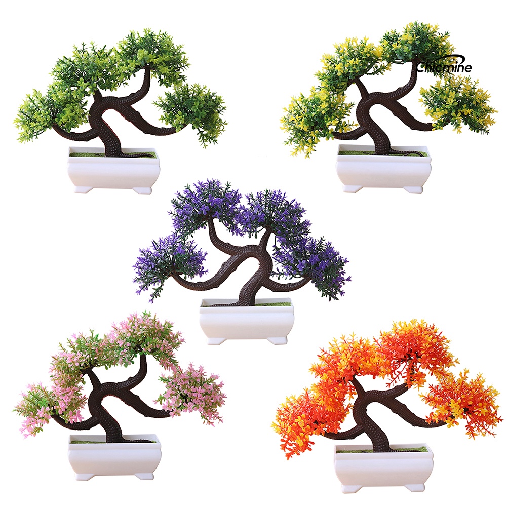 Chicmine Chậu Cây Bonsai Giả Trang Trí Nhà Cửa / Khách Sạn