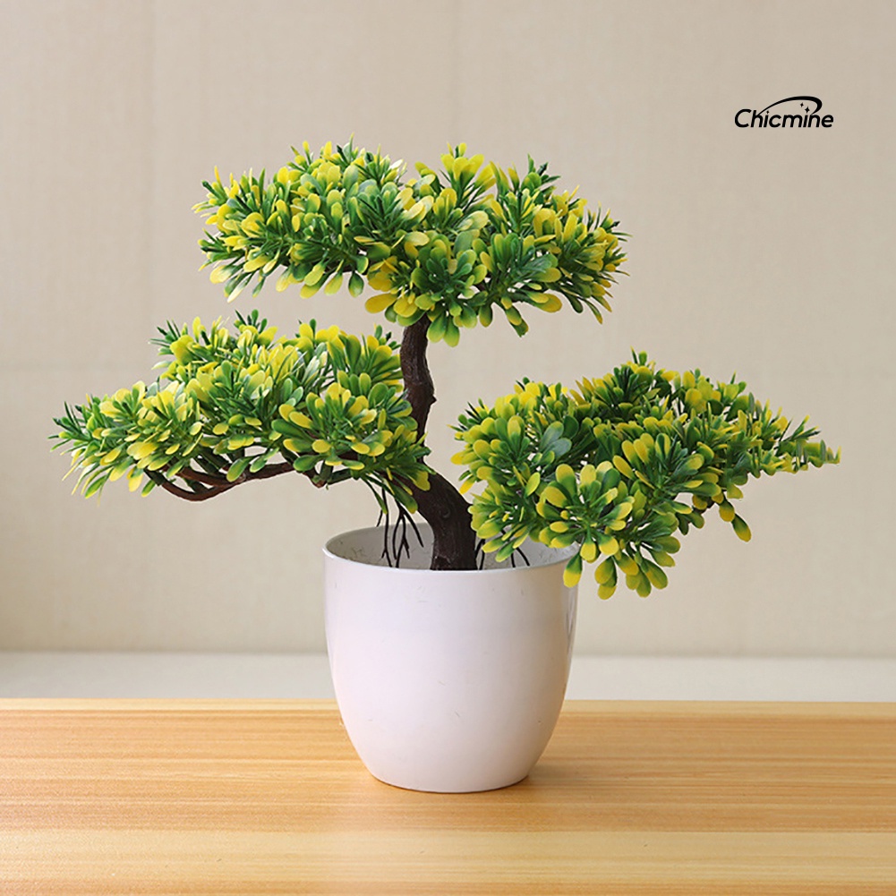 Chicmine Chậu Cây Bonsai Giả Trang Trí Nhà Cửa / Khách Sạn
